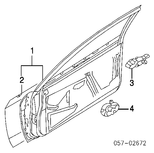 MN150436 Chrysler двері передні, праві