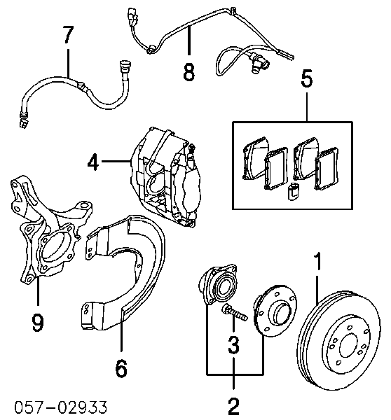 Маточина передня MMB914617 Mitsubishi