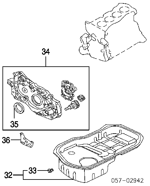 Прокладка передньої кришки двигуна Mitsubishi Lancer 9 (CSA) (Міцубісі Лансер)