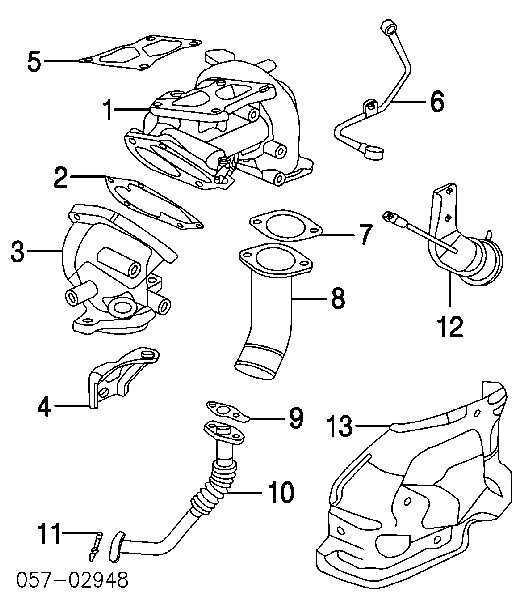 Прокладка турбіни вихлопних газів, випуск Mitsubishi Lancer 10 (CY_A, CZ_A) (Міцубісі Лансер)