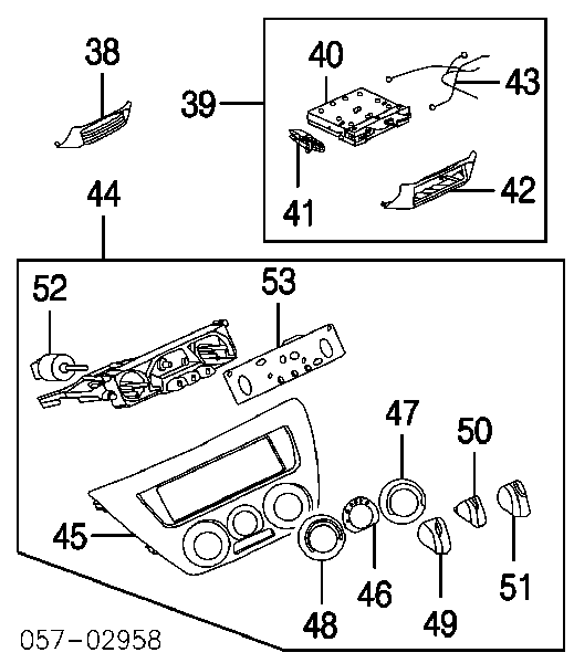 Заглушка (фальшпанель) магнітофона Mitsubishi Lancer 9 (CSW) (Міцубісі Лансер)