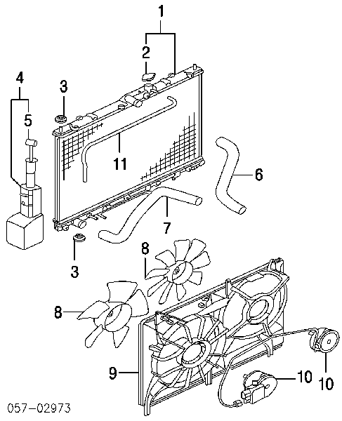 Бачок системи охолодження, розширювальний Mitsubishi Galant (Міцубісі Галант)