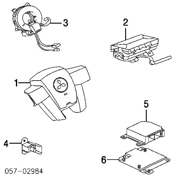 Кільце контактне, шлейф руля MR583931 Chrysler