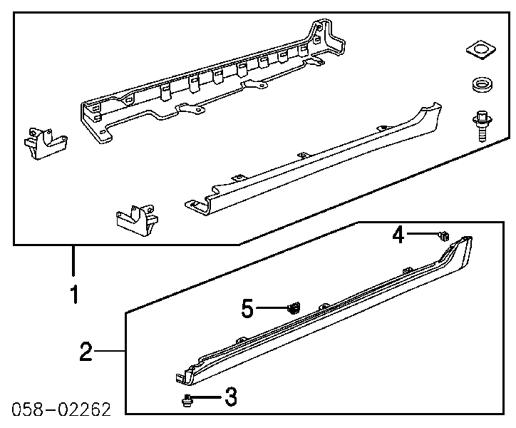 Пістон (кліп) кріплення накладок порогів KJ1782 Masuma