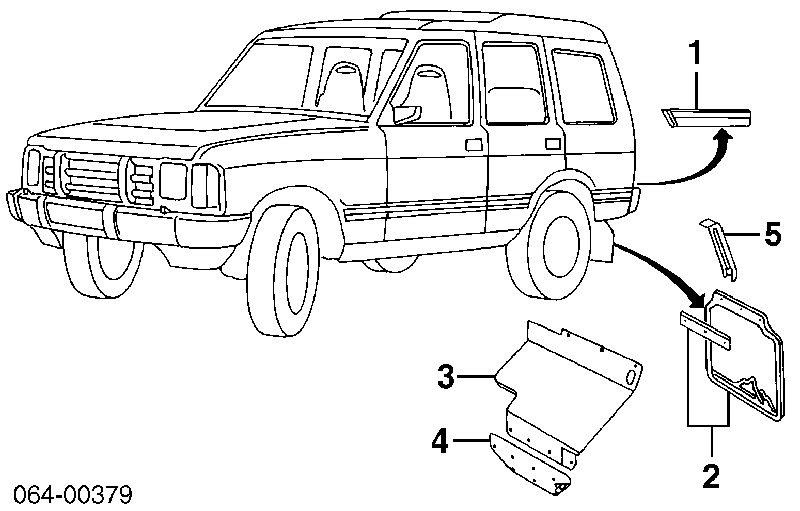 Бризковики задні, комплект Land Rover Discovery 2 (LJ ,LT) (Land Rover Діскавері)