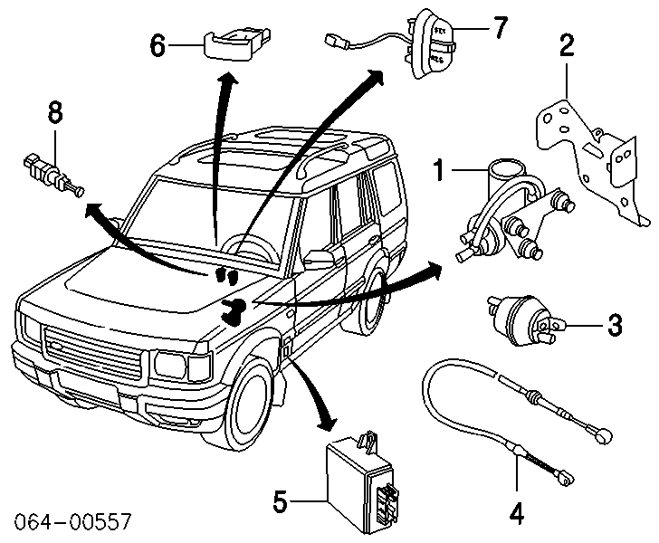  Перемикач керування круїз контролем Land Rover Discovery 2