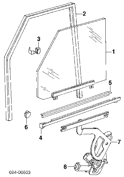 Скло передніх дверей, лівою CUB102710 Britpart