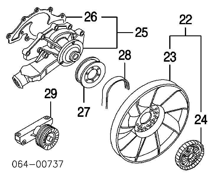 AD07R2621 Blue Print ремінь приводний, агрегатів