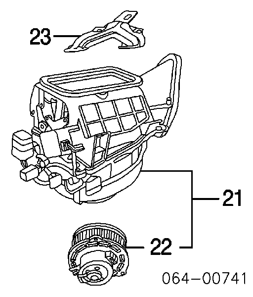 Двигун вентилятора пічки (обігрівача салону) Land Rover Discovery 2 (LJ ,LT) (Land Rover Діскавері)