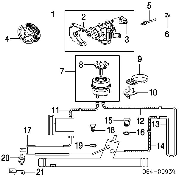 Насос гідропідсилювача керма (ГПК) QVB000110 Land Rover