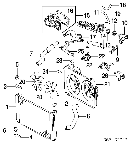 Шланг/патрубок радіатора охолодження, верхній Lexus RX 330/350 (U3) (Лексус RX)