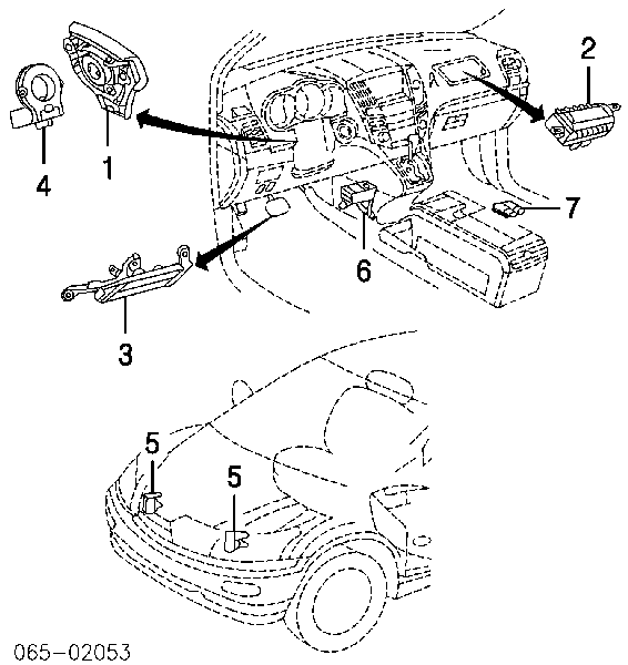 Датчик AIRBAG передній Toyota RAV4 2 (XA2) (Тойота Рав4)