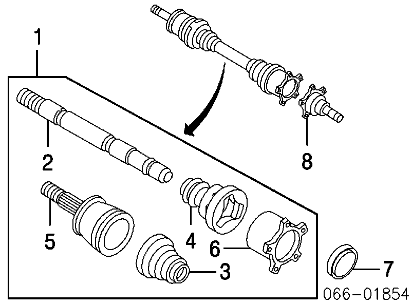MF2839 Masuma пильник шруса зовнішній, задньої піввісі