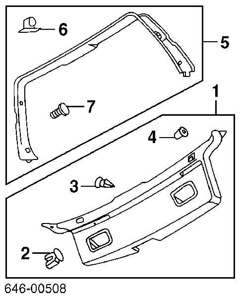 Буфер-відбійник 5-ї двері/ кришки багажника Volkswagen T-ROC (A11) (Фольцваген T-ROC)