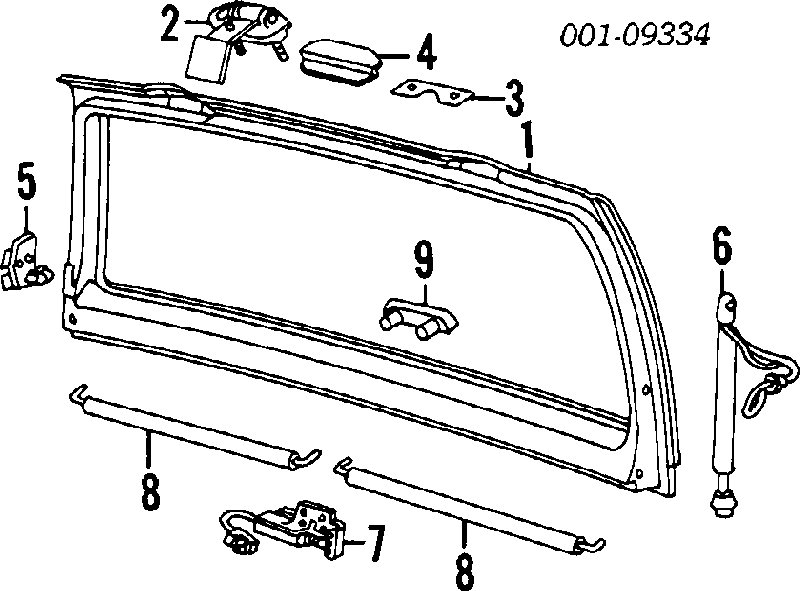 Амортизатор кришки багажника/ двері 3/5-ї задньої Chevrolet Astro (Шевроле Astro)