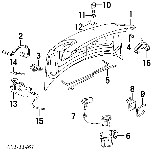 Кришка багажника Chevrolet Cavalier (Шевроле Cavalier)