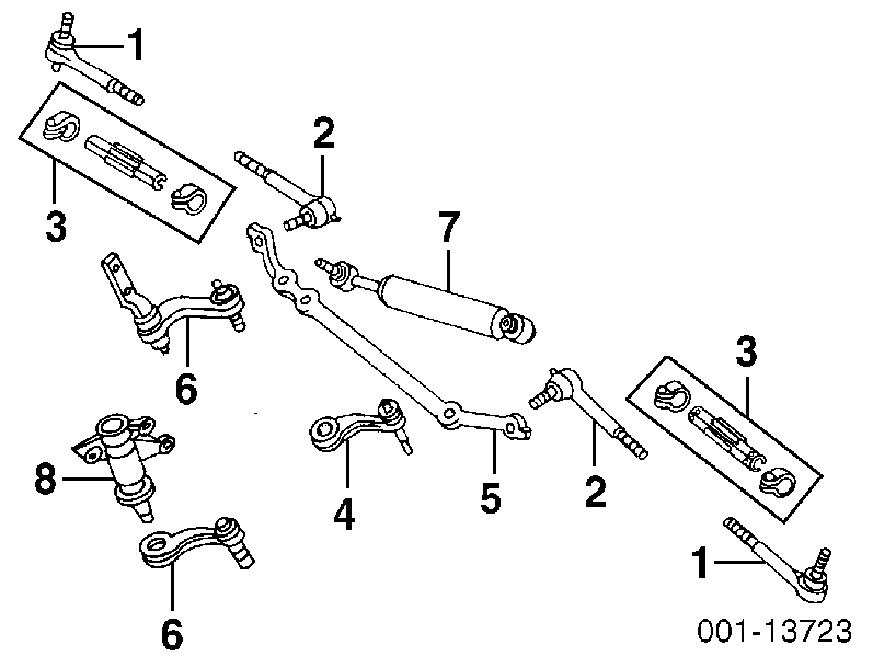 Амортизатор-демпфер рульового механізму Chevrolet Blazer S10 (Шевроле Blazer)