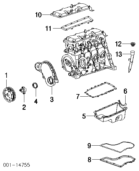 Сальник колінвала передній General Motors 10128316