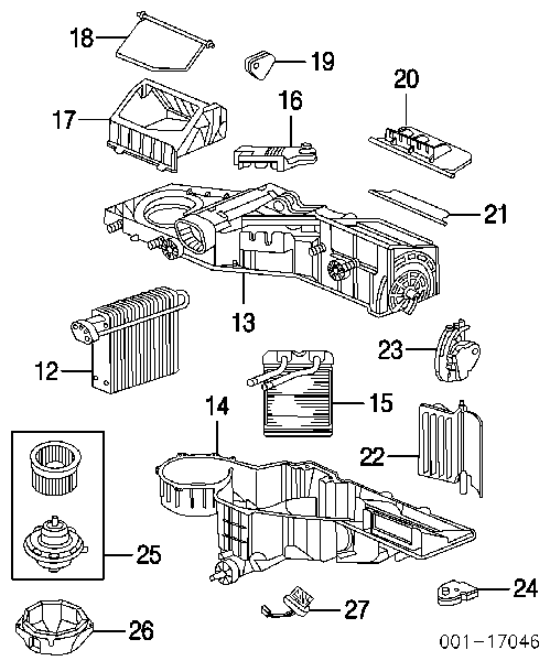 Радіатор пічки (обігрівача) 88986627 General Motors