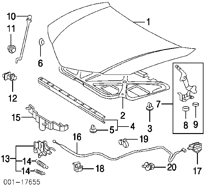 88970746 General Motors шумоізоляція капота