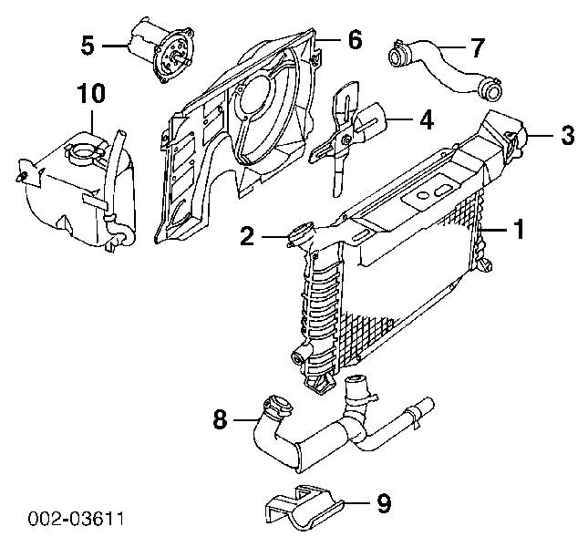 Помпа водяна, (насос) охолодження E7FZ8501B Ford