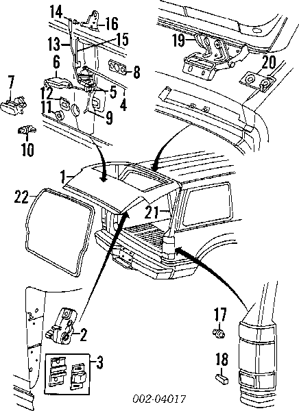Амортизатор кришки багажника/ двері 3/5-ї задньої Ford Explorer (Форд Експлорер)