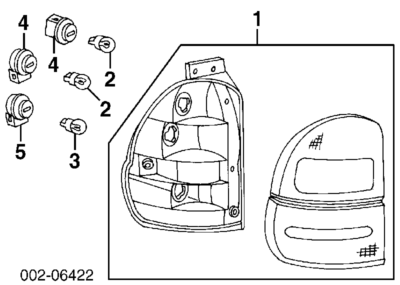 F58Z13405A Ford ліхтар задній лівий