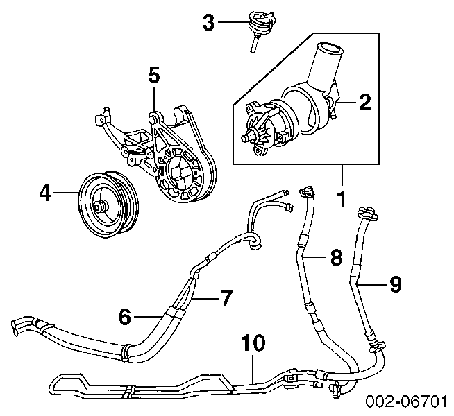 F58Z3A674ABRM Ford Насос гідропідсилювача