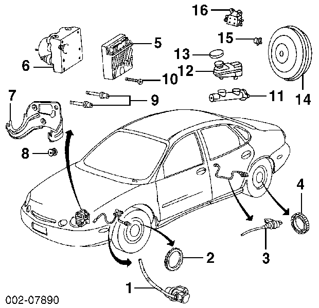 Циліндр гальмівний, головний Ford Taurus GL (Форд Таурус)