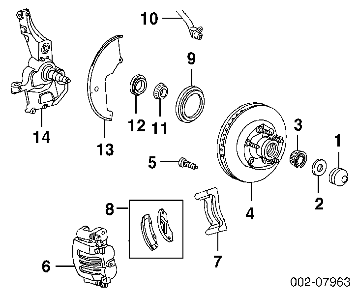 Підшипник маточини передньої, зовнішній EOZZ7F431A Ford