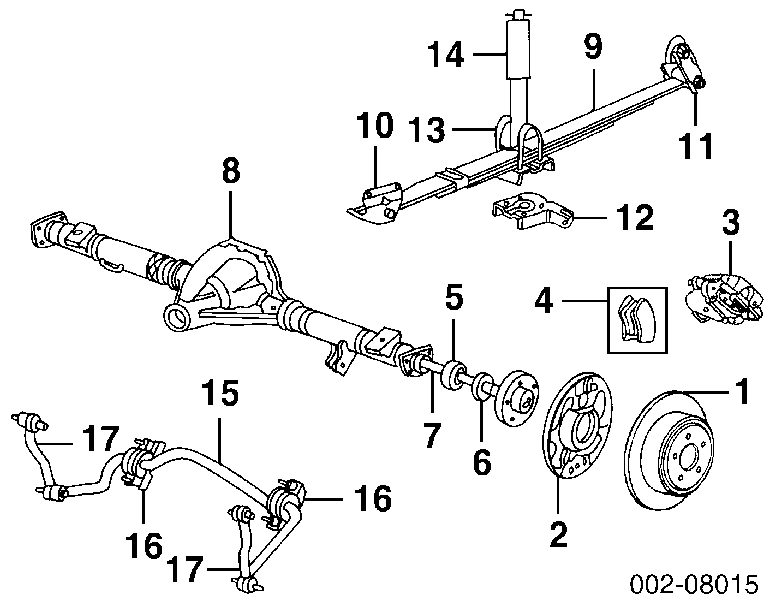 Втулка стабілізатора заднього Ford F57Z5493BD ціна, від 15.80 USD