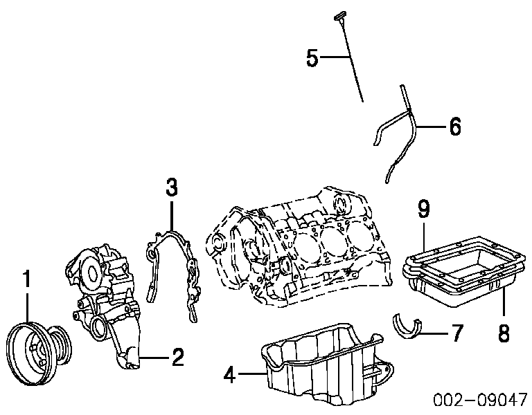 Прокладка піддону картера двигуна Ford Mustang (Форд Мустанг)