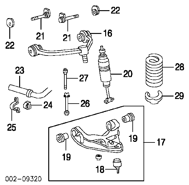 Кульова опора, нижня Ford MCS104222 ціна, від 15.02 USD