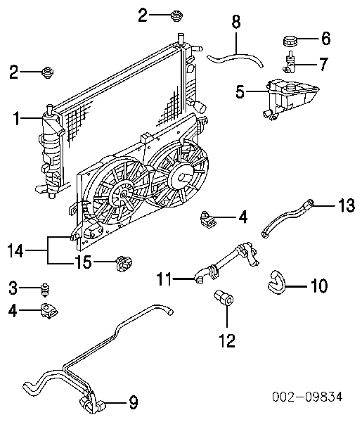 Радіатор охолодження двигуна YS2Z8005DA Ford