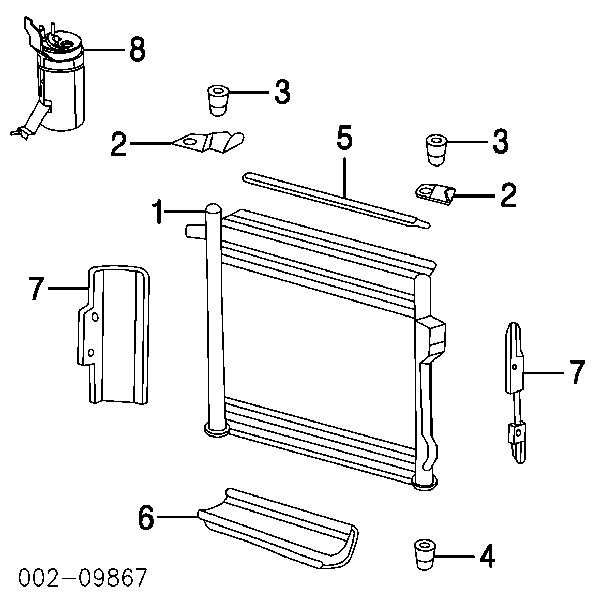 Ресивер-осушувач кондиціонера 1L2Z19C836AA Ford