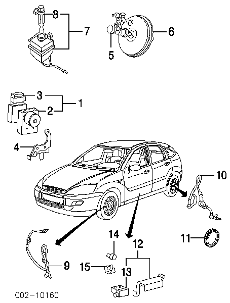 Датчик АБС (ABS) передній YS4Z2B372AA Ford