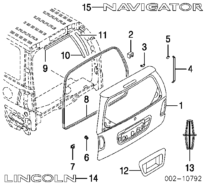 Емблема кришки багажника, фірмовий значок Lincoln Navigator (U228) (Лінкольн Navigator)