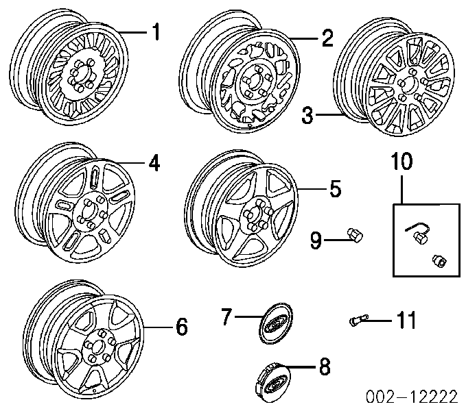 Гайка колісна F4TZ1012B Ford