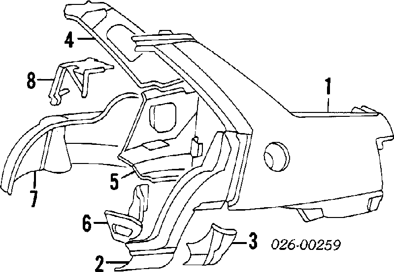 Крило заднє праве Mitsubishi Lancer 3 (C1A,C6A) (Міцубісі Лансер)
