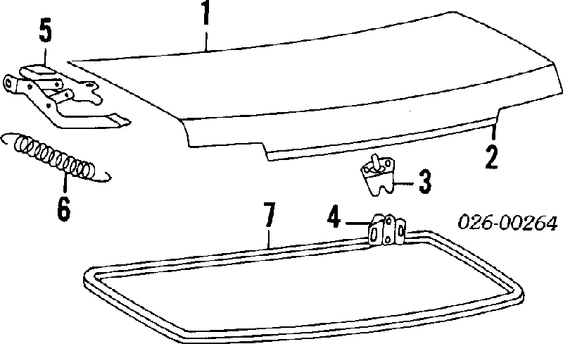 Кришка багажника Mitsubishi Lancer 3 (C1A,C6A) (Міцубісі Лансер)