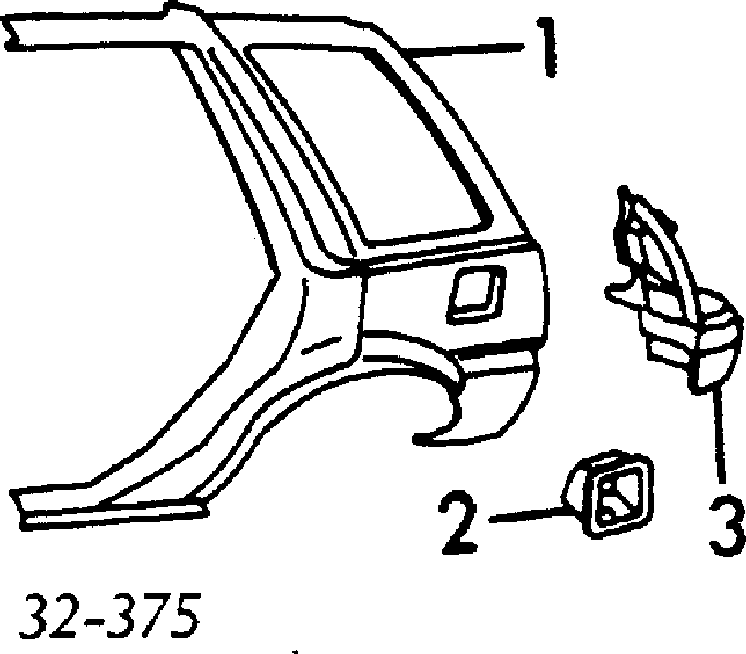 Крило заднє праве Honda Civic 3 (AL, AJ, AG, AH) (Хонда Цивік)