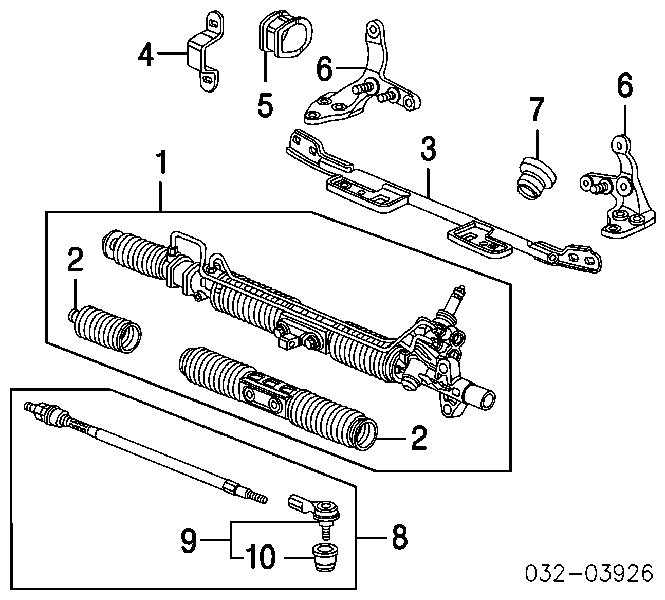 Купити 53601SCVA02 Honda Рульова рейка