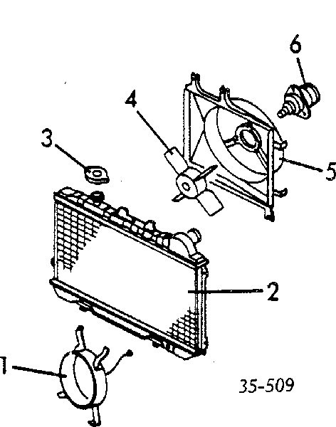 Шланг/патрубок радіатора охолодження, верхній Mazda 626 2 (GC) (Мазда 626)