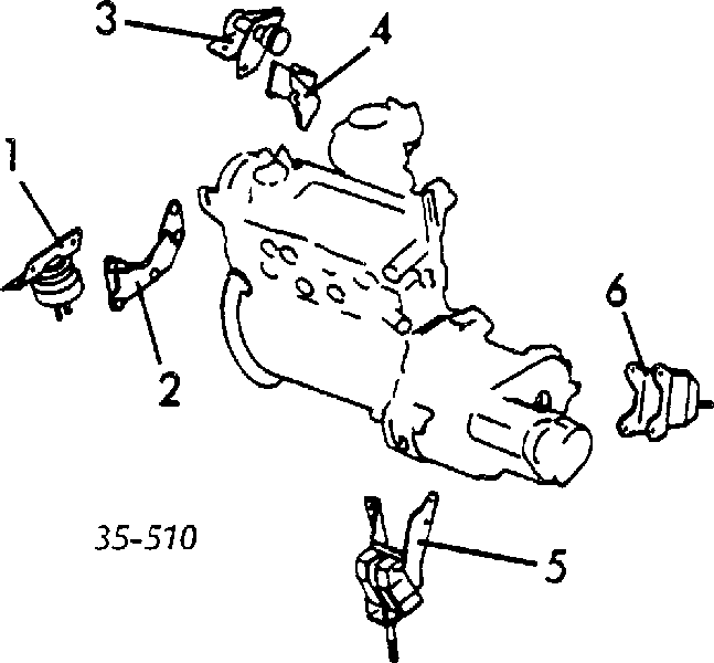Подушка (опора) двигуна, права передня Mazda 626 2 (GC) (Мазда 626)