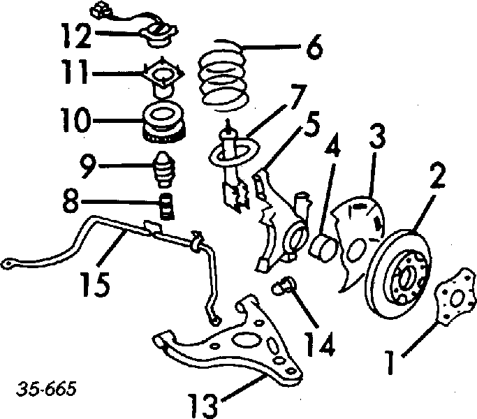 Пильник амортизатора переднього Mazda 626 2 (GC) (Мазда 626)