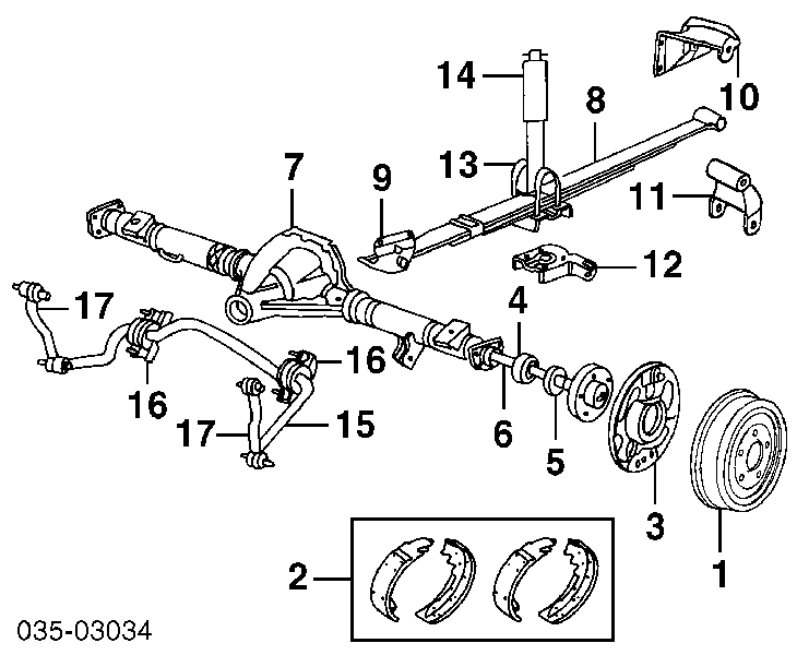 Колодки гальмові задні, барабанні 3L5Z2200CA Ford