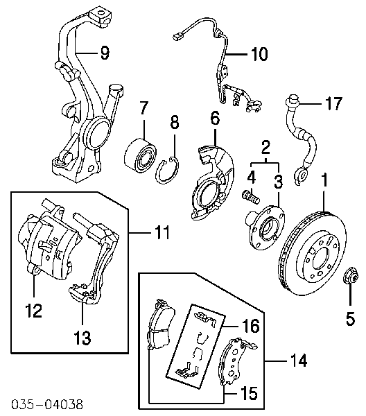 Скоба супорту переднього Mazda 6 (GG) (Мазда 6)