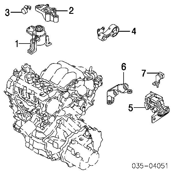 S2245036 Polcar Задня подушка двигуна