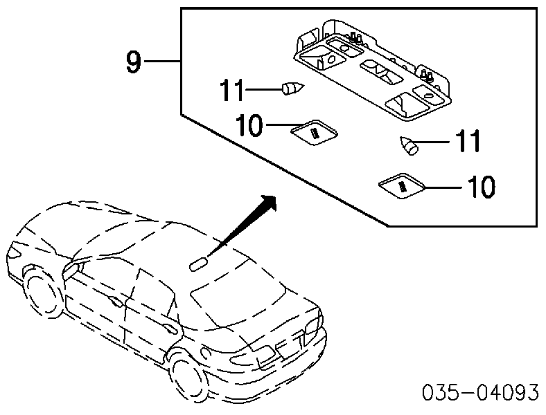 Плафон освітлення салону/кабіни Mazda GJ6A6997077 ціна, від 2.55 USD