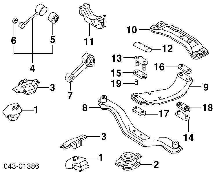  Кронштейн подушки (опори) двигуна, правої Subaru Legacy 2